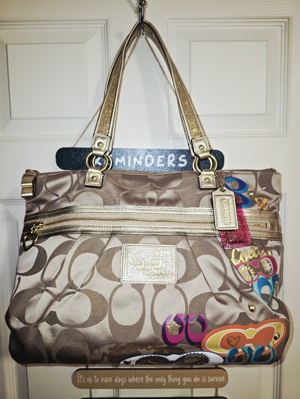 Coach Poppy Applique Tote Bag #F20099